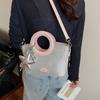 Shoulder Bag Small Basket Bag PU Shining Banquet Handbag Fashionable Sweet Star Silver Bag  Women