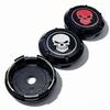 4pcs Skull Logo Emblem Car Wheel Center Caps 66MM Clips 62MM Rim Hubcaps Dust Cover Hub Wheels Cap Replacement Car Accessories