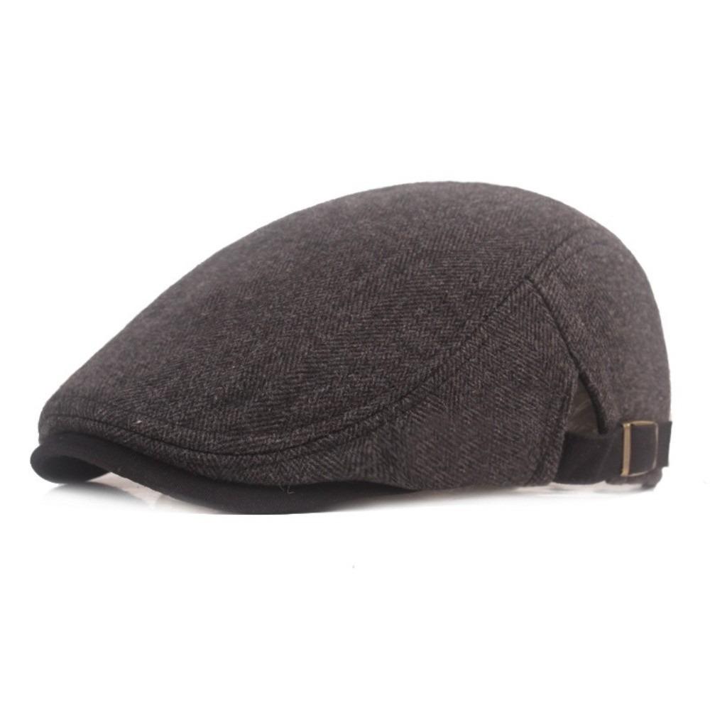 Plaid British Style Woolen Beret Cotton Painter Cap Fashion Newsboy Hat Outdoor