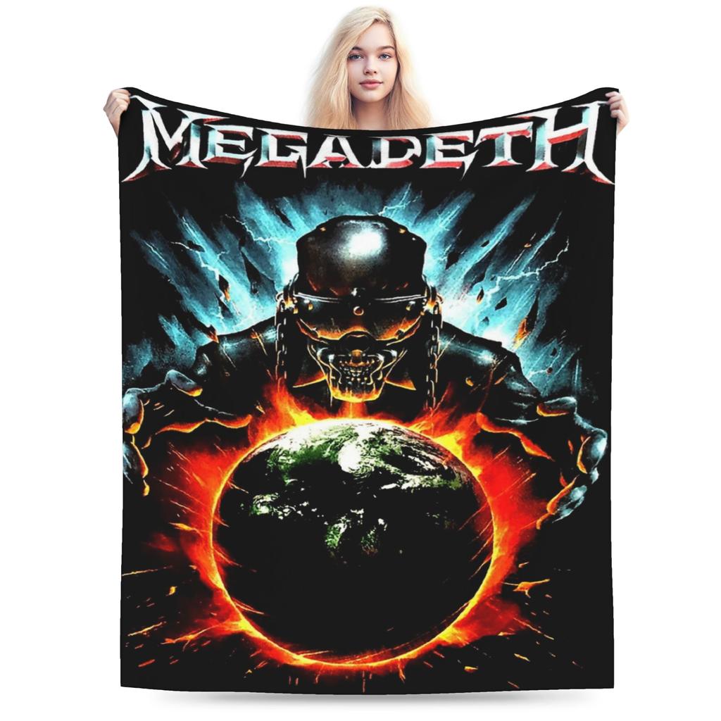 Killing Is My Business Rock Band Blanket Flannel Megadeths Lightweight Throw Blanket for Car Sofa Couch Bedspread