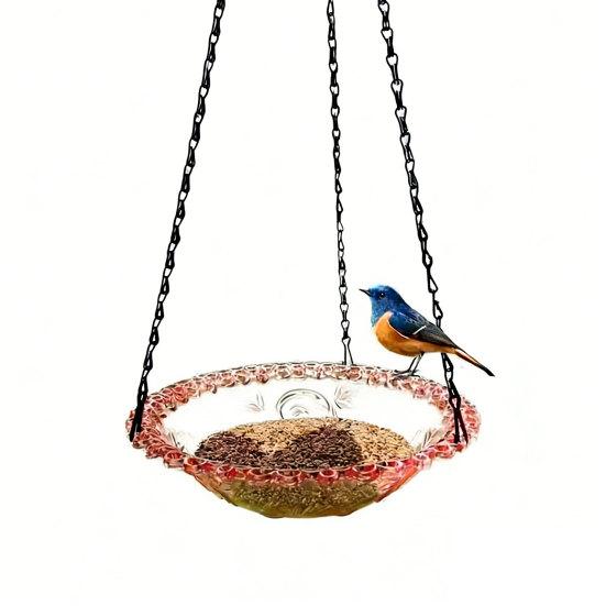 Hanging Bird Bath And Feeder Outdoor Bird Bath Feeder Bowl Bird Bath Bowl Attracts Wild Birds for Garden Yard Decor