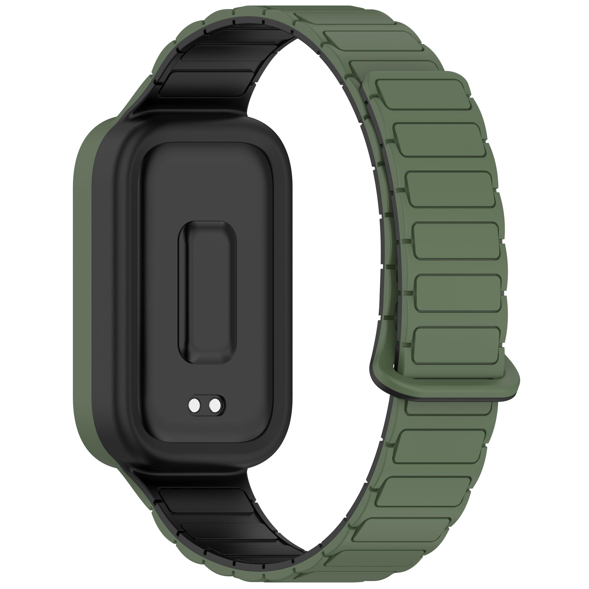 

Магнитные ремешки для часов Xiaomi Redmi watch 3 Аксессуары Спортивный силиконовый резиновый браслет pulseira correa для Xiaomi Mi band 9 active For Mi Band 9 active