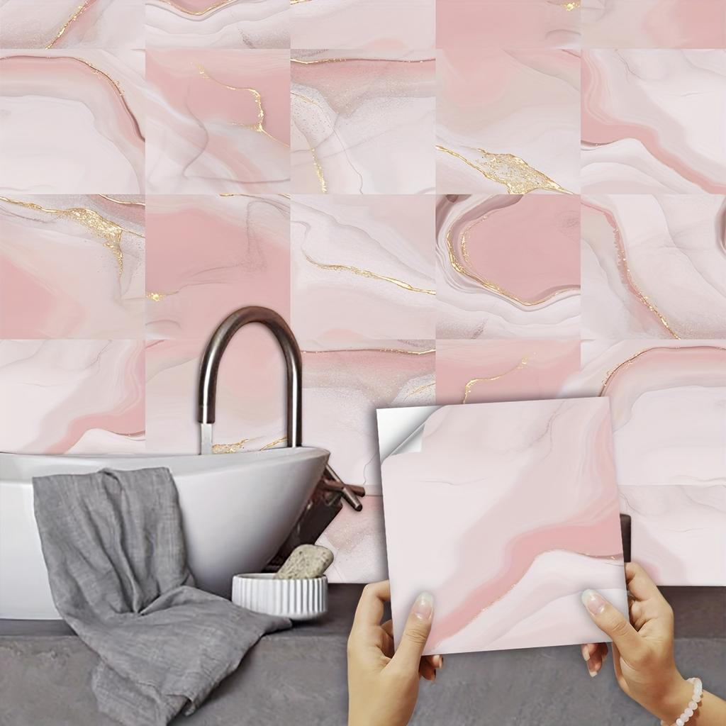 10 sztuk samoprzylepne zdejmowane naklejki z imitacją pcv na kafelki luksusowe marmurowe wodoodporne naklejki ścienne do pokoju przedszkole przedszkole salon