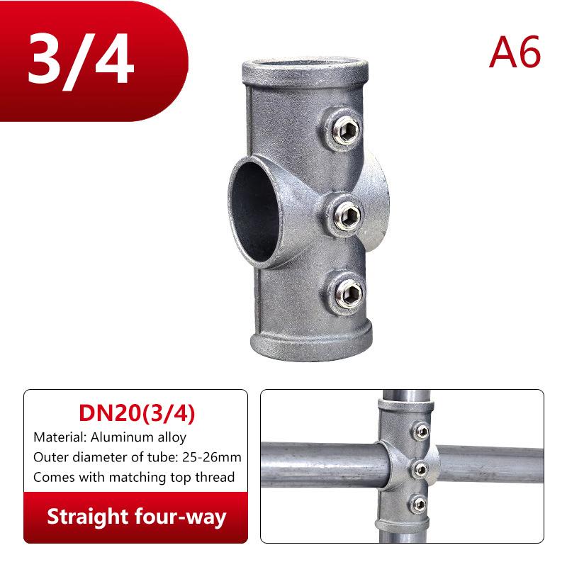 25Mm Aluminum Alloy Connector Elbow Tee Base Flat Three-Dimensional Fitting Connection Fastener Steel Tube Shelf Parts