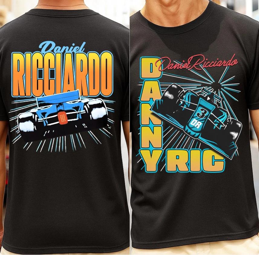 Vintage Daniel Ricciardo T-Shirt F1 Racing Bootleg Style Retro Formula 1 Graphic M
