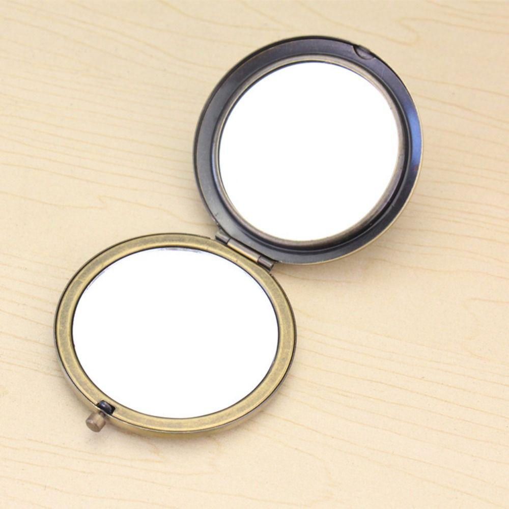Folding Folding Pocket Mirror Double-sided Round Makeup Mirror  Office