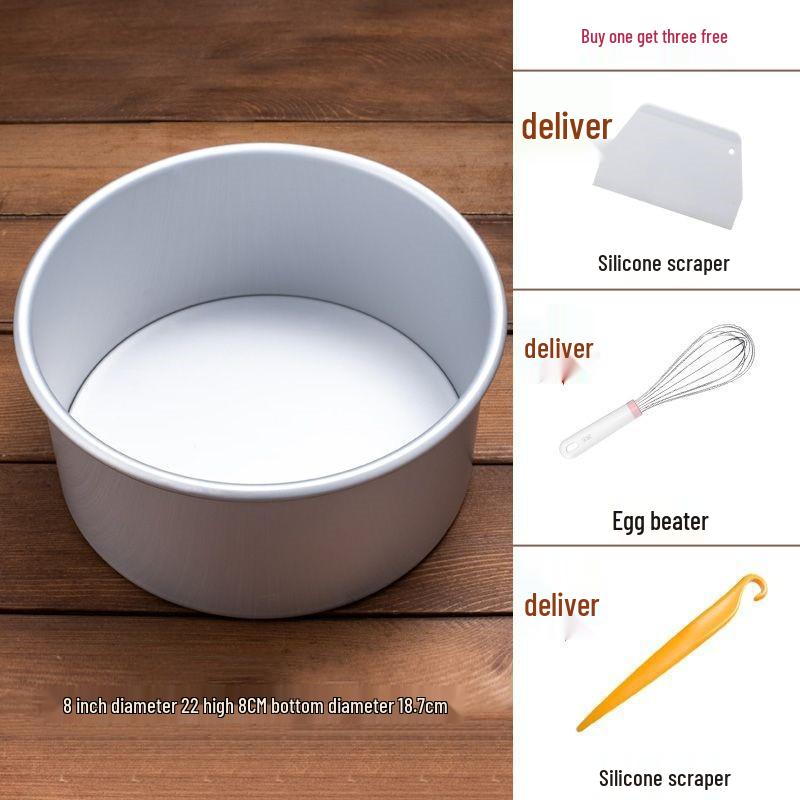 Aluminum Alloy Non-Stick Baking Pan with Removable Bottom for Chiffon Cakes and Mousse