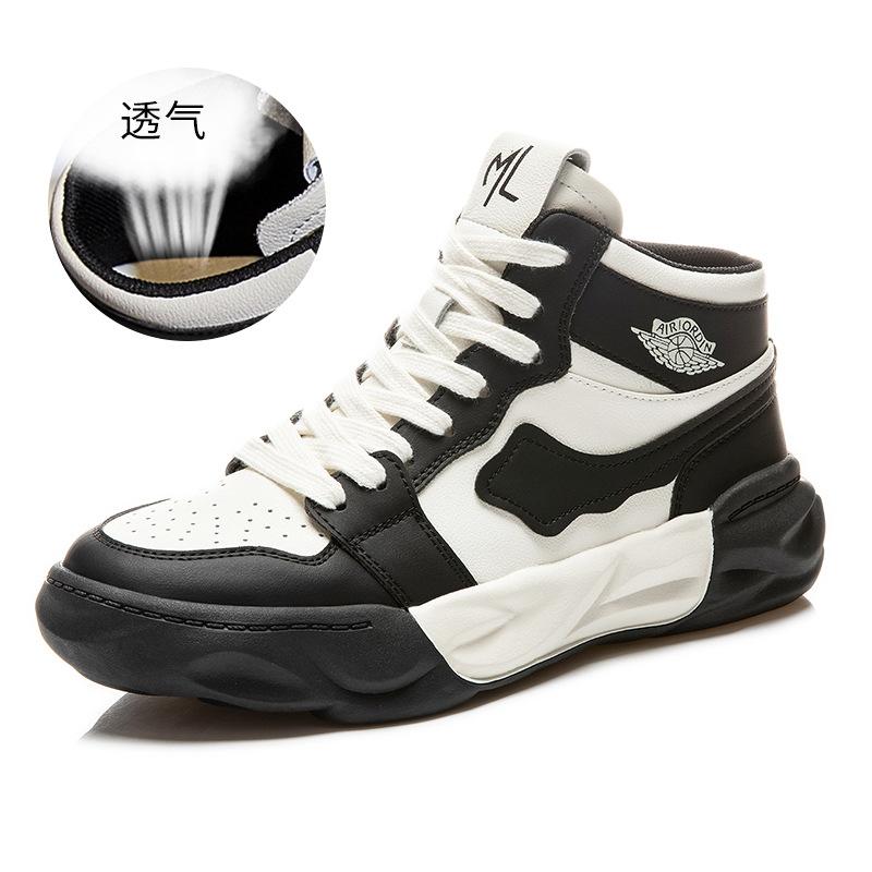 Dissolved bottom little white shoes women's 2025 spring new high-top platform shoes flat-soled casual board shoes versatile leather women's shoes