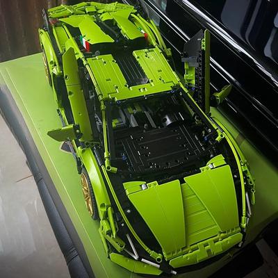 3696PCS Champagne Lambo Technical Car SIAN Roadster Model FKP37 Kit Model Fit 42115 Building Blocks Toys Kids Christmas Gifts