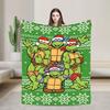 TMNT Game  Blanket Quality Soft  Throw Blanket Autumn Girls Boys Living Room Graphic Bedspread