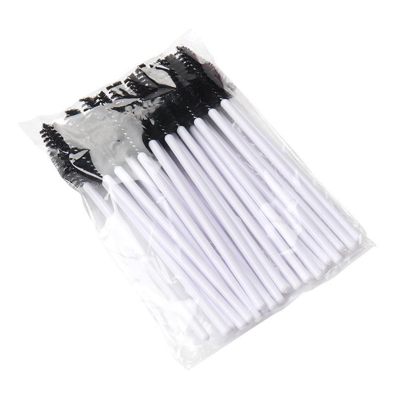 25pcs Disposable Water Drop Mascara Brush Set - Mini Colored Wand Nylon Head Eyelash Comb