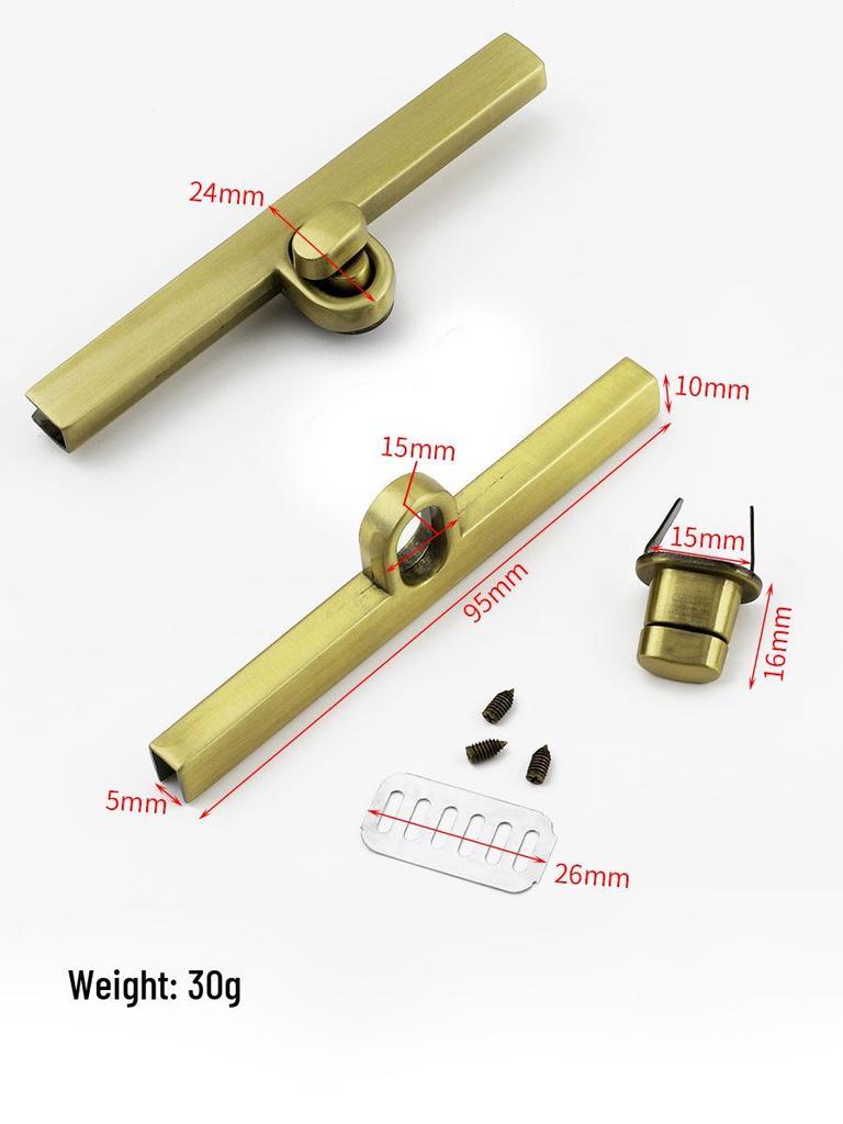 Zinc Alloy Twist Lock Clasp for Women's Handbags