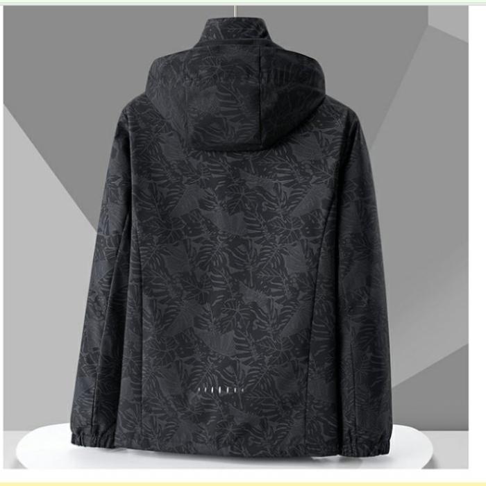 Men Women Couple Thin Windproof Waterproof Printed Sports Windbreaker Casual Coat