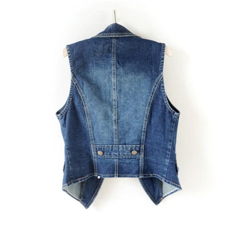 2026 Women's Sleeveless Denim Moto Vest - Summer Style