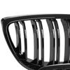 BMW 3 E92 E93 06-10 Kühlergrill-Einsätze zwischen den Scheinwerfern (Nieren) linkes + rechtes Set SCHWARZ GLÄNZEND DOPPELSTREIFEN
