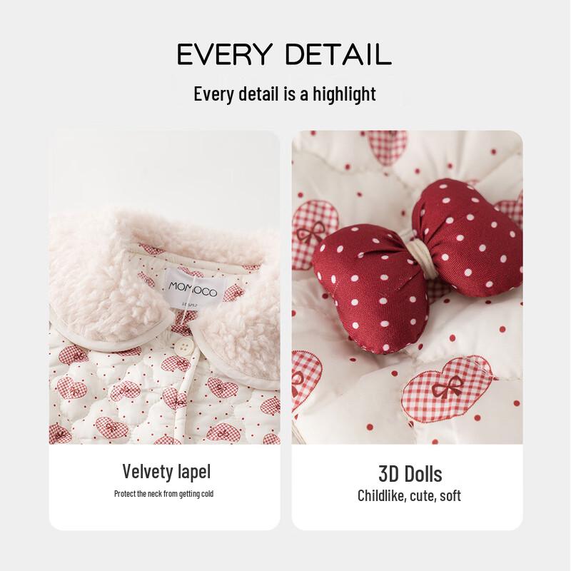 MOMOCO Girls' Winter Plush Cotton Jacket