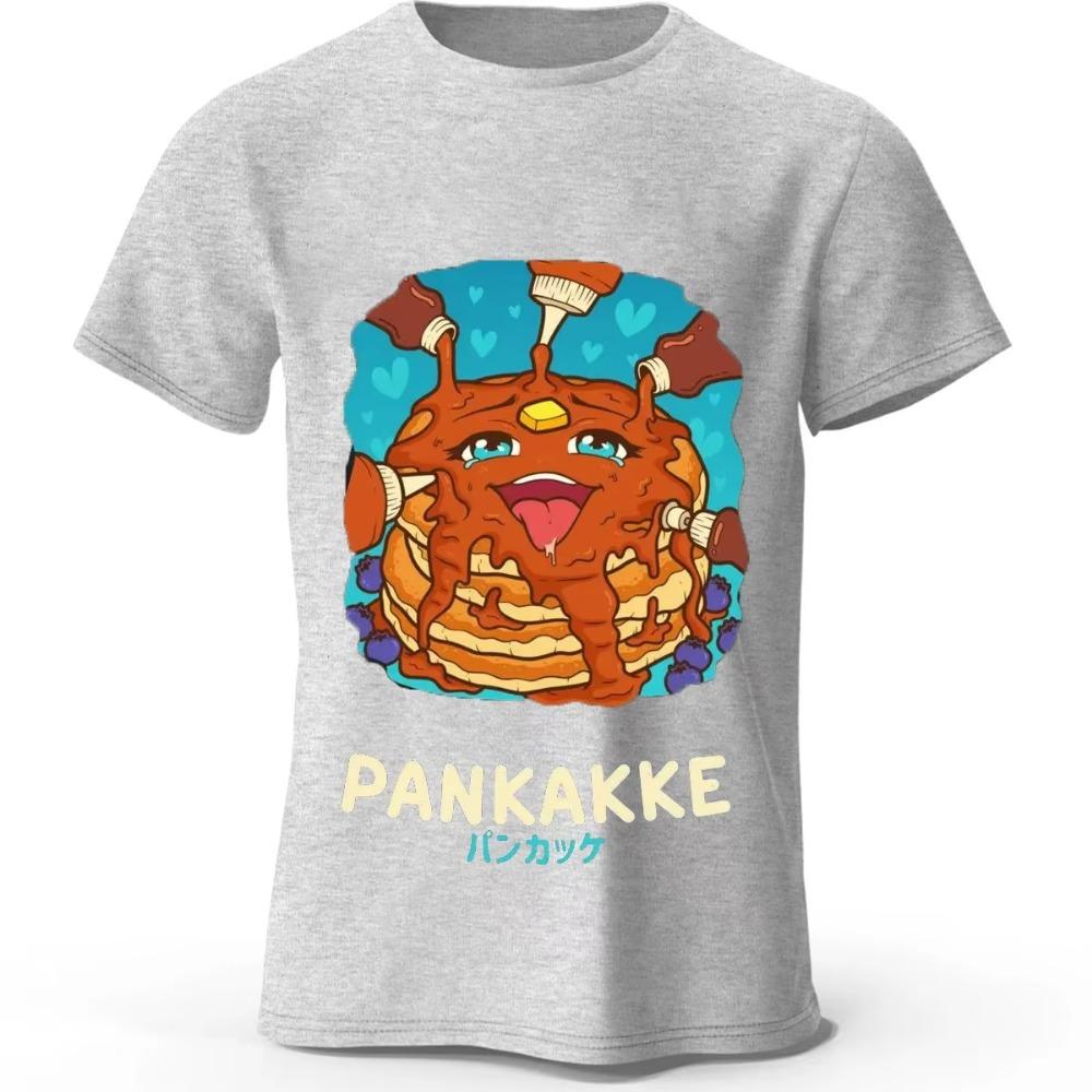 Funny Naughty Foodie Pun Kawaii Pancake T-Shirt Cotton Summer Men Tee Shirts Beach Cute Tops High Street Women Men Clothing