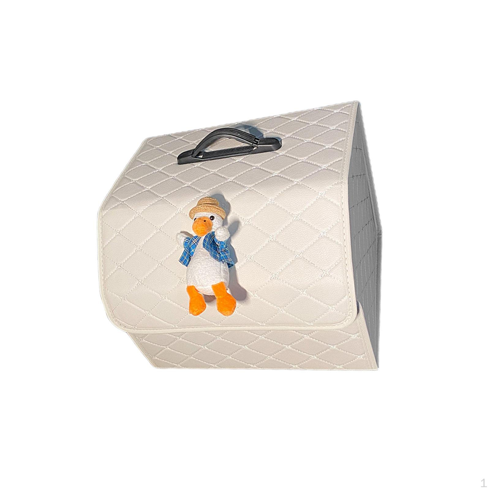 

Car Trunk Organizer Foldable Large Capacity Waterproof SUV cargo Carrier Caddy Storage Box Bin Orange M