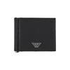 Однотонний гаманець з нейлону з логотипом бренду Звичайний чоловічий гаманець Чорний Y4R502-Y138E-81072