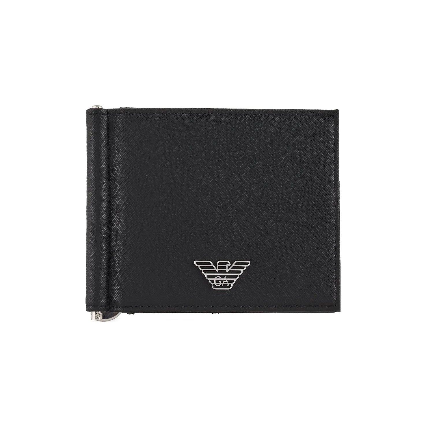 

Emporio Armani Solid Color Brand Logo Nylon Wallet Regular Men wallet Black Y4R502-Y138E-81072 Black
