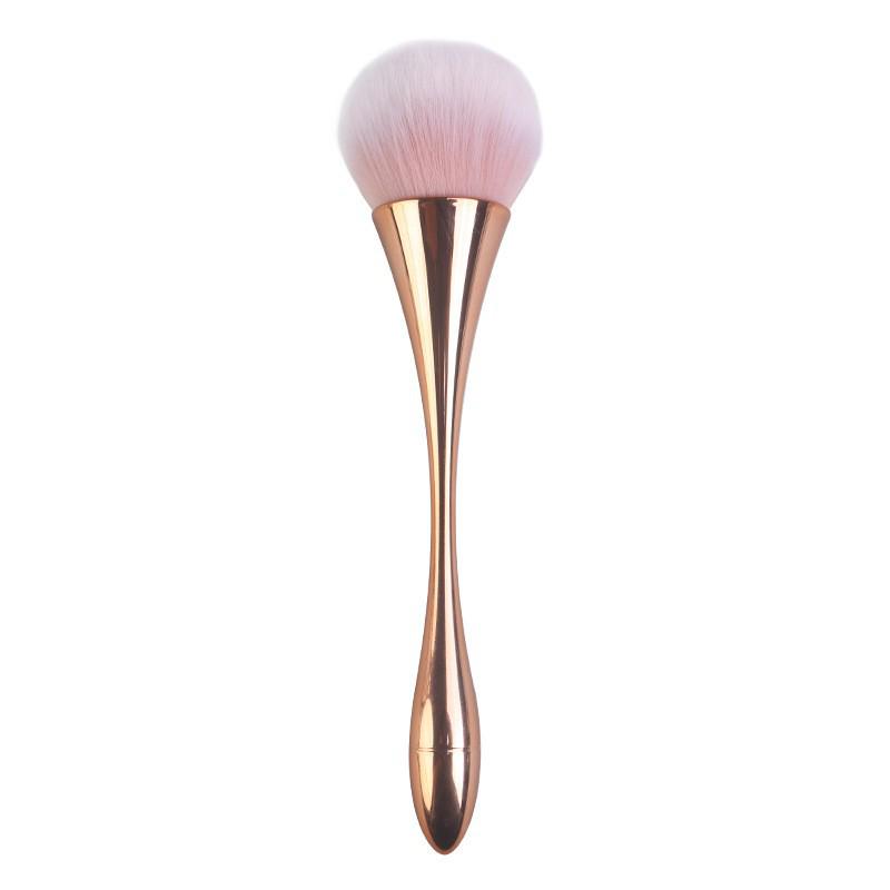 Rose Gold Small Waist Loose Powder Blush Brush - Soft Bristles Beauty Tool