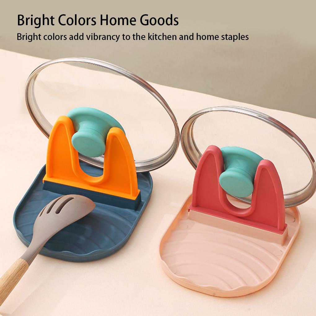 Pot Lid Holder Reusable Countertop Organization Spatula Rack Shelf Washable Storage Kitchenware Counter Rest Organizer