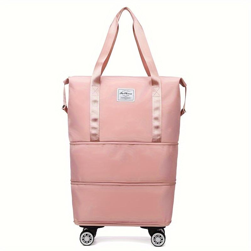 [Foldable Travel Bag] 3-Layer Extra-Large Foldable Travel Bag with Wheels | Nylon Luggage for Daily Commute & Moving