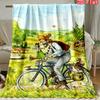 Pettson & Findus Cartoon Flanelldecke für Bett/Sofa Weiche Warme Fleece-Kuscheldecke Kinder Kinder Geschenk Heimdeko Gemütliche Tagesdecke