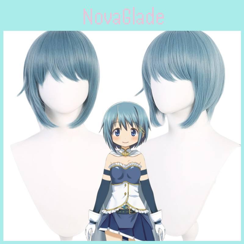 Puella Magi Madoka Magic Sayaka Miki Blue Cosplay Wig High Heat Resistant Fiber