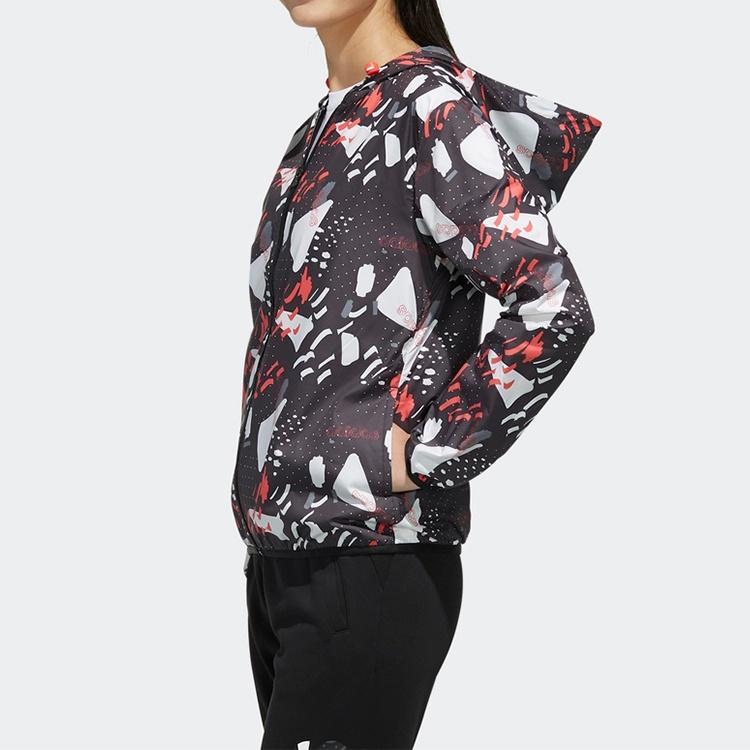 (WMNS) Adidas Neo Printing Hooded Jacket Black Women's DW7813