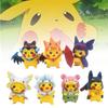 Adorable 7 Piece Pikachu Transformation Plush Toy Set Cute Cartoon Pvc Figures