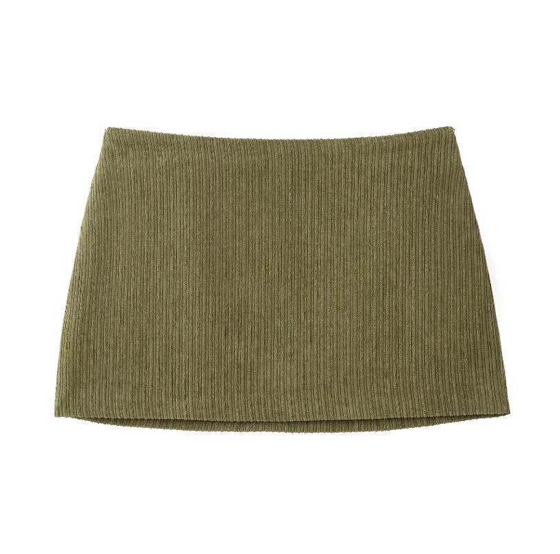 

TAOP&ZA Весенняя женская элегантная куртка с отложным воротником и однобортной застежкой, короткая, с вельветовой юбкой-полусолнце S