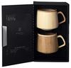RIVERET Franc Mug, 310ml Pair, Bamboo, Dishwasher Safe, White/Brown, RV-207WB