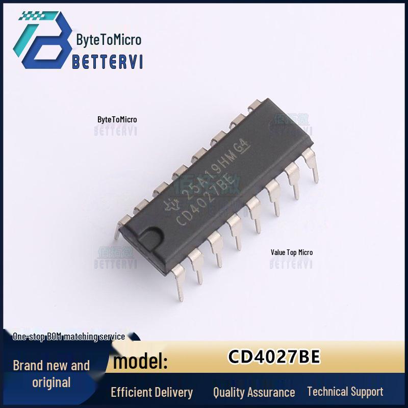 

Texas Instruments CD4027BE DIP-16 Flip-Flop, 3V-18V Operating Range