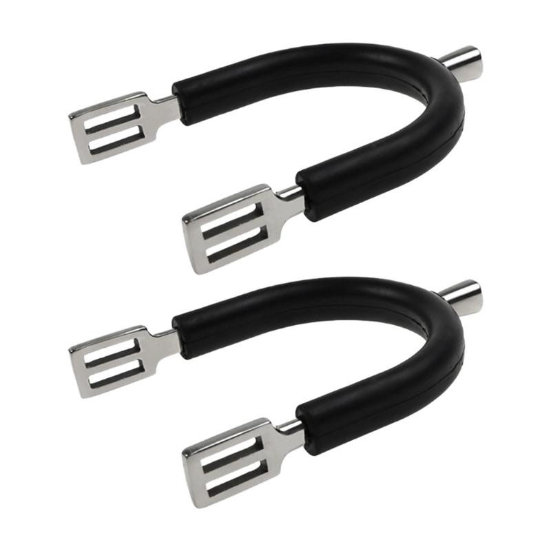 Western Cowboy Spur with Copper Rowel Rubber Covered Horse Boot Spur Decoration Mens Roping Spur Horse Riding Accessories 1