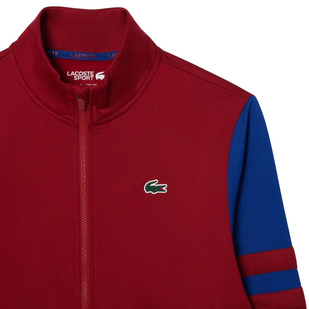 Lacoste Jaqueta de Pista Masculina com Zíper Interlock Stretch
