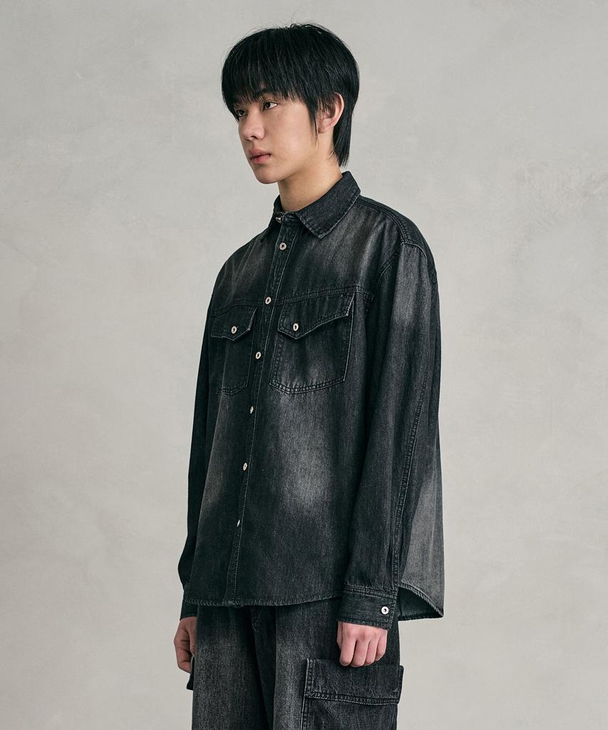 DECET Denim Shirt Dcsh006Blacka