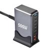 500W Desktop GaNs Chargers 6 USB C 2 USB A Charging Station Desktop Mutliport for Fast Chargers Laptop Power Adapter