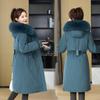 New Winter Cotton Coat Parka Hooded Removable Wool Collar Fashionable Cotton Coat One Outfit Three Versatile Women's Jacket