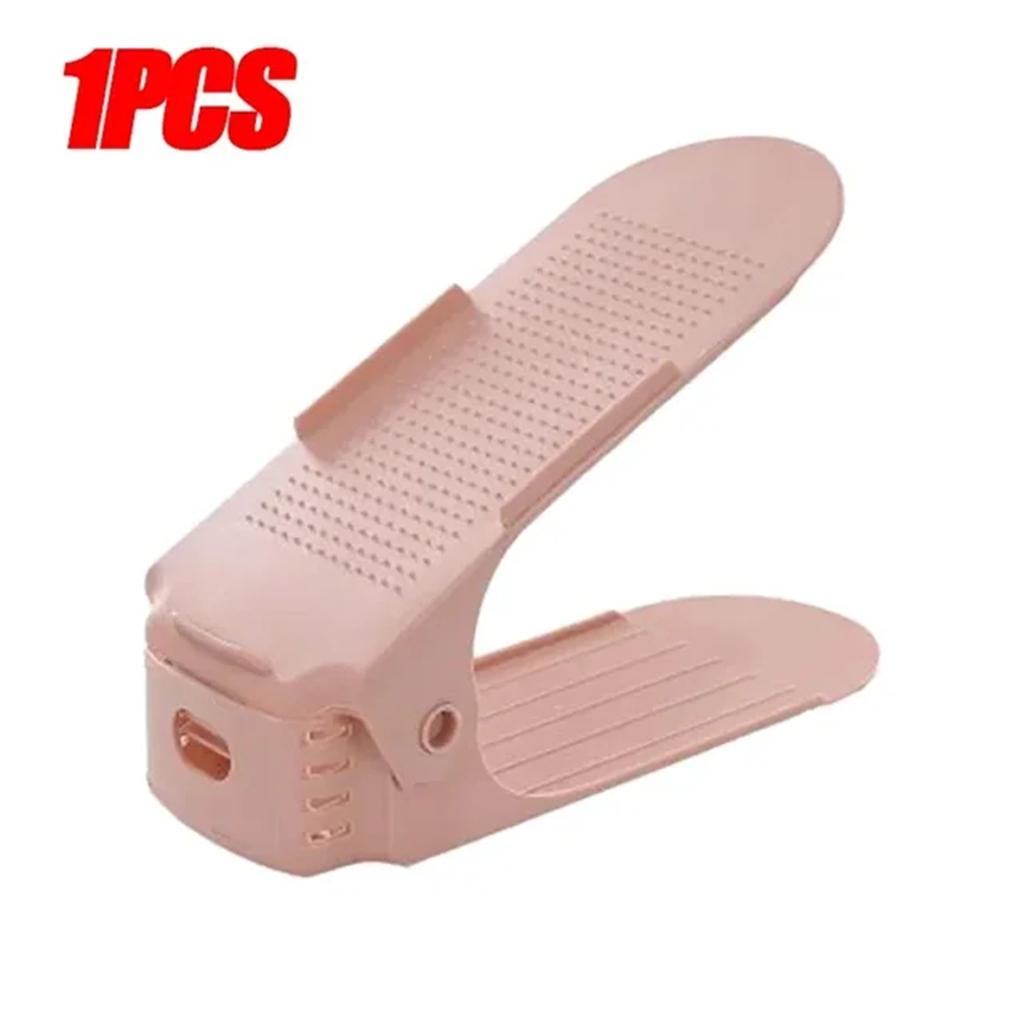 1pcs Adjustable Shoe Rack Organizer Shoe Slot Space Saver Double-layer Shoe Rack Organization Shoes Storage Rack Shoe box