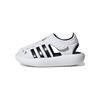 Water Sandal Closed Toe Summer Synthetic Leather Hook and Loop Low Top Sports Sandals Black White GW0388