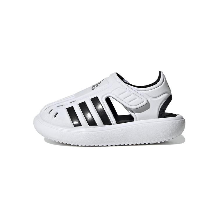Adidas Water Sandal Closed toe Summer Synthetic Leather Hook and loop Low top Sports Sandals Black White GW0388 20