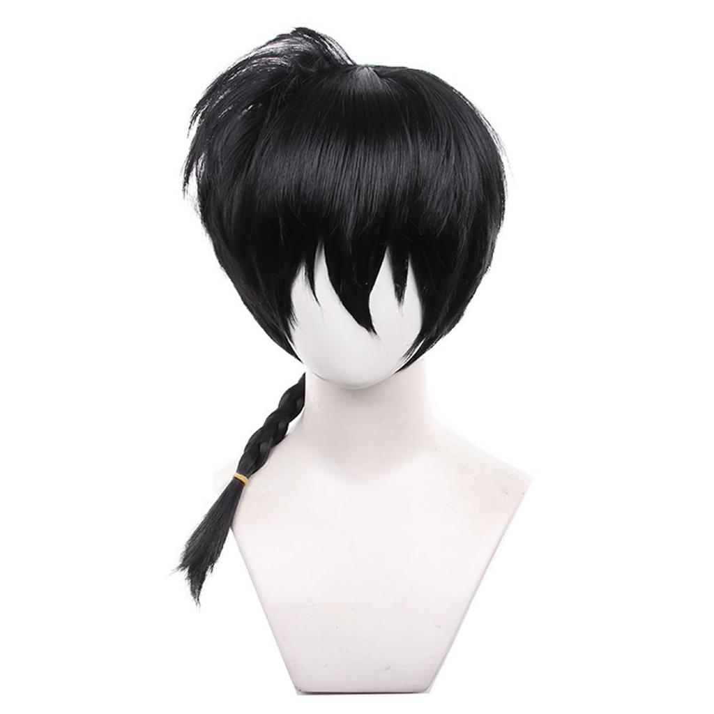 Ranma Saotome Cosplay Ranma Ranma Perfect for Everyday Cultural School and Cosplay Includes Wig Net Wig, 1/2, Heat-Resistant Wig, Disguise, Wig,