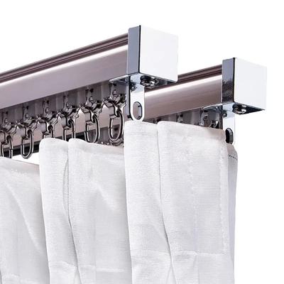 10 Stück Gerade Gebogene Schienenrollen Gardinenräder Schienen Gardinen Hakenring Schieber Dekorative Gardinenstange Seilrolle Aufhängung