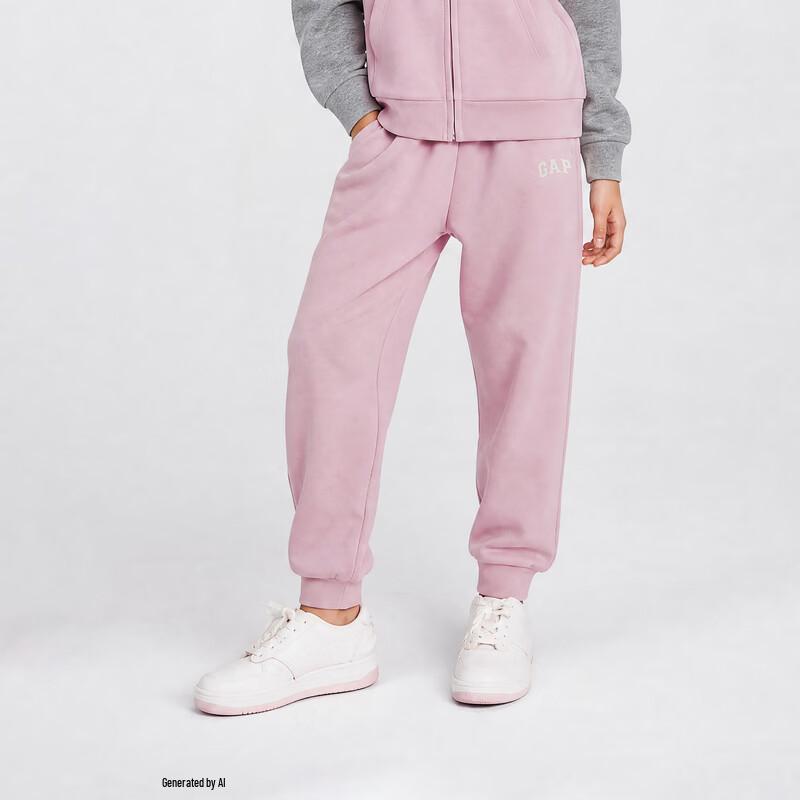 GAP Girls' Logo Graphic Fleece Jogger Pants