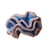 Colorful Knit Hair Scrunchies With Color Contrast Details Soft Hair Tie Elastic Bands Accesories For Women And Girls