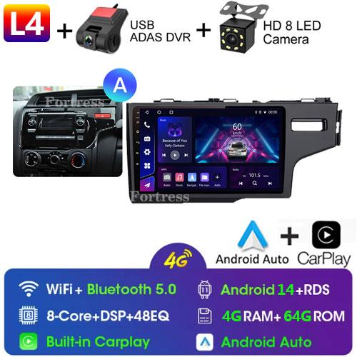 Touch screen For Honda Jazz 3 2015 - 2020 Fit 3 GP GK 2013 - 2020 Car Radio Multimedia Player GPS Navigation 4G Carplay 2Din DTS