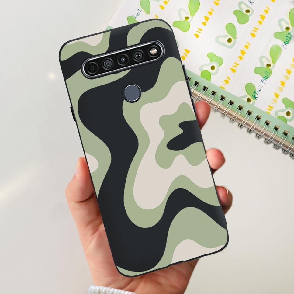 For LG K41S K 41S Case 2020 Black Silicone Cute Fashion Flower Shockproof Bumper For LGK41S LM-K410 Phone Back Cover 6.55" Funda