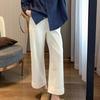 Women's Plus Size High-Waisted White Cropped Jeans - Slimming, Loose Fit for Spring/Autumn 