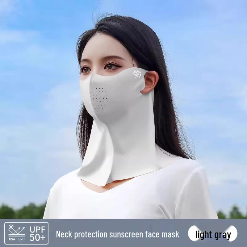 

Бесшовная маска для лица UPF50+ из ледяного шелка для полной защиты, для занятий спортом на открытом воздухе и рыбалки